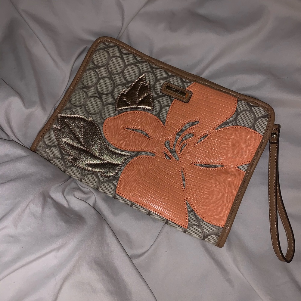 Nine West Clutch with Hibiscus